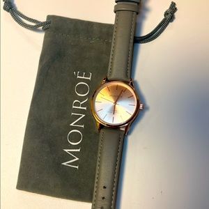 Brand New - Monroe Watch - SoleRose Charcoal Leather